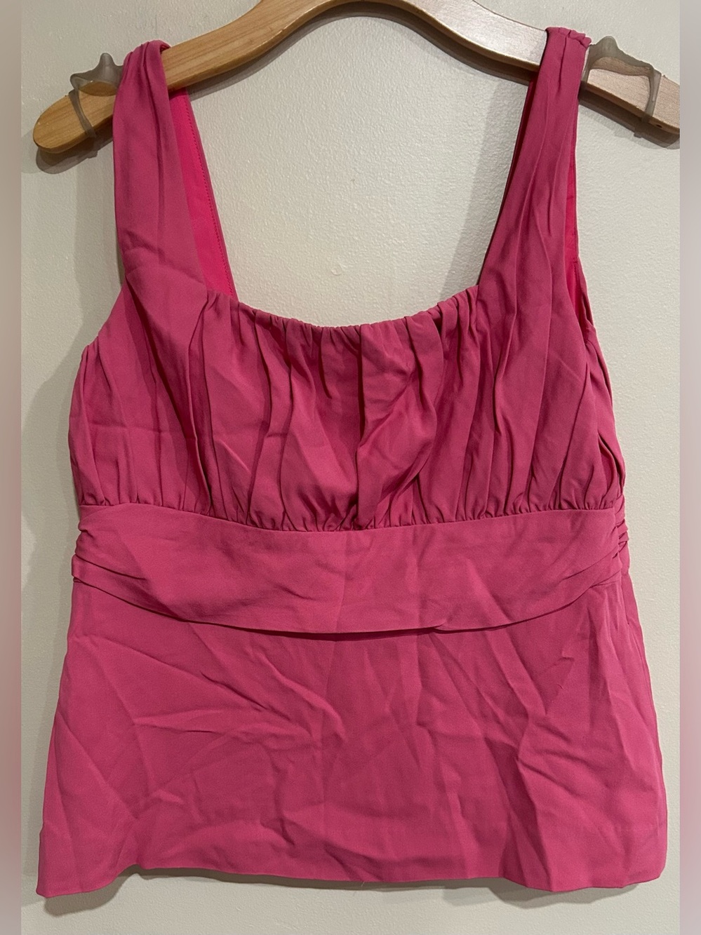 VTG Silk Blend Doncaster Tank Size 8 Rouched Preppy Whimsy Mob Wife